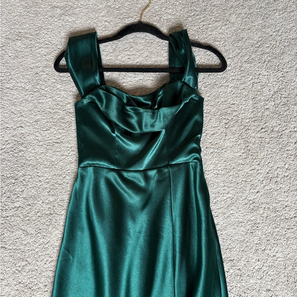 Birdy Grey Green Ruched Maxi Dress for Wedding Guest